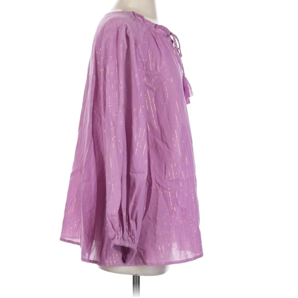 Emerson Fry Bardot Top Pink Lavender Luxe with Metallic thread size XS - Picture 7 of 13